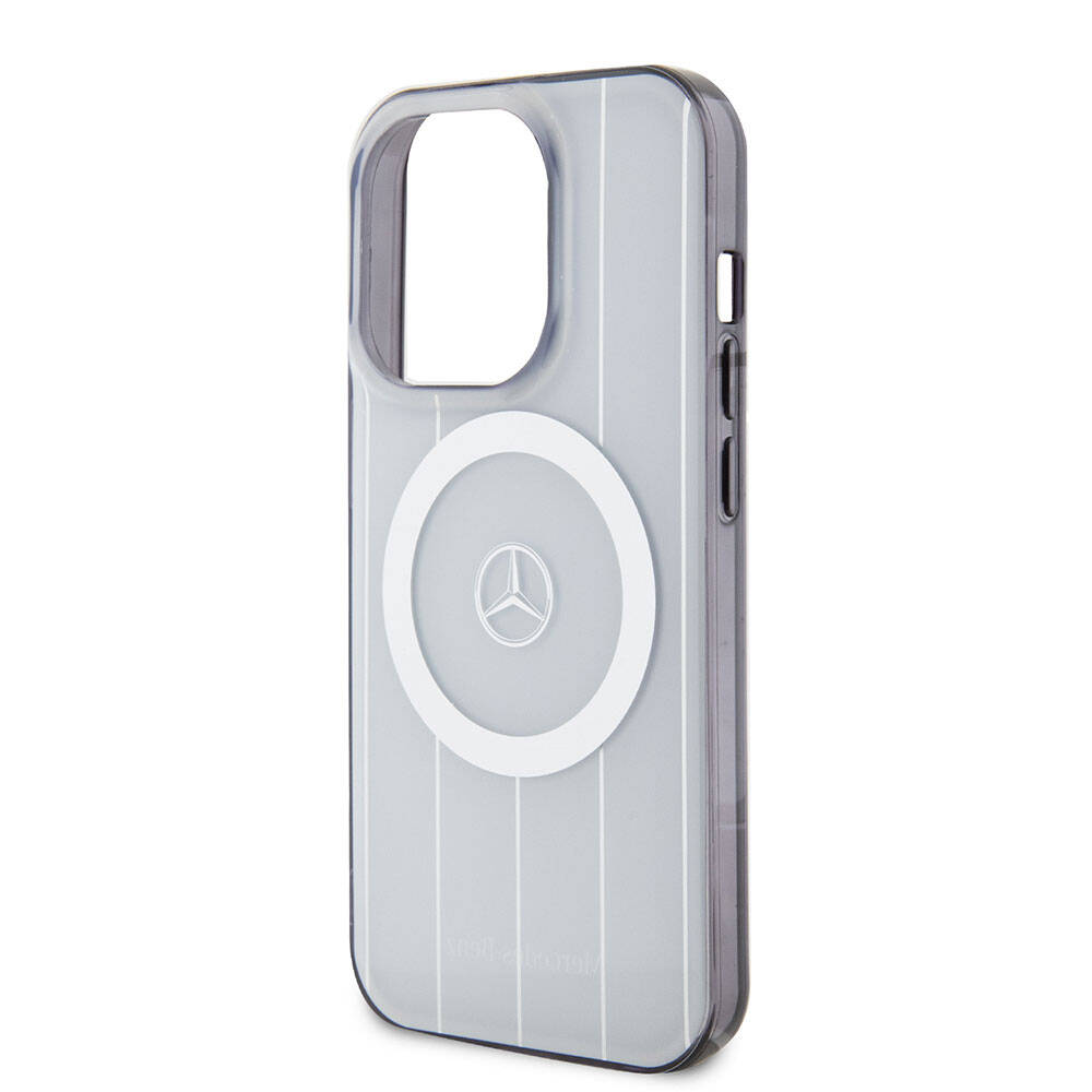 Mercedes Benz iPhone 15 Pro Orjinal Lisanslı M-safe Şarj Özellikli Çift Katmanlı Paralel Çizgi Desenli Kılıf Mercedes Benz iPhone 15 Pro Orjinal Lisanslı M-safe Şarj Özellikli Çift Katmanlı Paralel Çizgi Desenli Kılıf